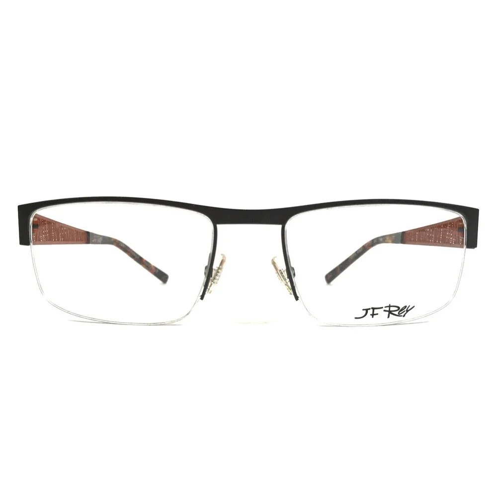 J.F. Rey Eyeglasses Frames JF2585 4560 Khaki Orange Olive Green Woven 54-20-145